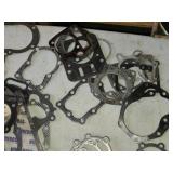 Assortment of Small Engine Gaskets - Various Sizes and Styles