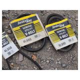 Collection of 10 Service King General Utility V-Belts See Pics and Description for More Info