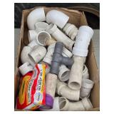 Assortment of PVC Fittings and Wax Ring - Plumbing Supplies