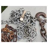 Assorted Lot of Light Duty Chains and Hooks