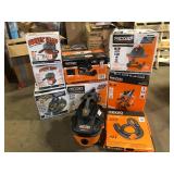 Lot of Assorted Ridgid Power Tools and Hardware Various Models and Conditions  Customer Returns See Pictures