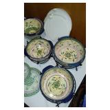 Temp-Tations Old World Confetti Serving Dishes (5+) with lids, Holders and glass trivets (3).