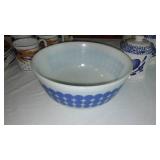 Vintage Pyrex Blue Polka Dot Bowl and More.