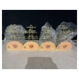 LOT OF 4 Blogilates 4 Tier Weight Rack - Gold