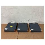 LOT OF 3 Dexas Duo Clipcase, Double Sided Clipboard Design, Gray/Orange