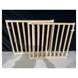 Midwest Home for Pets Extra-Wide Wooden Dog Gate, 24" High Pet Gate Expands from 50" - 94" inches, Natural Wood