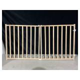 Midwest Home for Pets Extra-Wide Wooden Dog Gate, 24" High Pet Gate Expands from 50" - 94" inches, Natural Wood