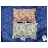 LOT OF 8 Printed Cotton with Embroidery Lumbar Throw Pillows - Room Essentials