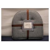 Set of 3 Houndstooth Memory Foam U-Shaped Chair Pads