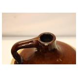 Vintage Brown Glass and Stoneware Jug - Distressed Finish