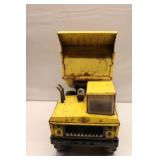 Vintage Yellow Dump Truck - Toy Vehicle with Rust and Wear