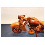 Handcrafted Wooden Motorcycle Model - Decorative Collectible