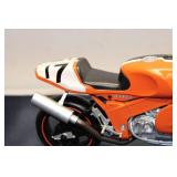 Collection of 2 Harley-Davidson VR1000 Model Motorcycles - Black and Orange