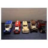 Collection of 5 True Value Vintage Coin Banks - Retro Trucks