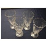 Set of 8 Vintage Hand-Cut Crystal Stemware and Serving Platter