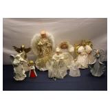 Collection of 8 Decorative Angel Figurines - Assorted Styles