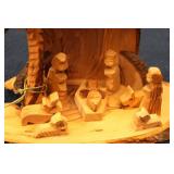 Hand Carved Olive Wood Nativity Scene from Bethlehem - Certificate of Authenticity Included