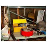 Metal Shelf and all Contents of Garage Items