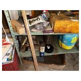 Metal Shelf and all Contents of Garage Items