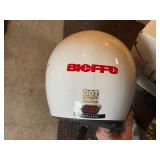 Vintage Bieffe Motorcycle Helmet with Extra Face Shields and Vintage Griffin half Motorcycle Helmet