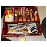 Vintage Tackle Boxes, Fishing Lures, and Ice Fishing Thermal Tip Up