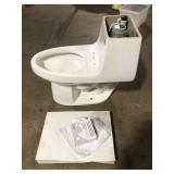 Glacier Bay McClure 12 inch Rough In One-Piece 1.1 GPF/1.6 GPF Dual Flush Elongated Toilet in White Seat Included Missing Pieces Customer Returns See Pictures