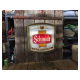 Vintage Schmidt Beer Light-Up Motion Sign 19" x 22" Works!