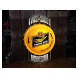 Vintage Miller "Twist & Shout Minnesota" Light-Up Beer Sign