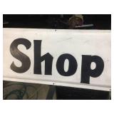 Large Vintage "Shop" Metal Sign - 7