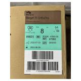 MSRP $600 = 1 Case (160 pairs) NEW Molnlycke Biogel PI OrthoPro Polyisoprene Surgical Gloves - Size 8