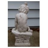 Lawn and Garden Angel Cherub Statues and Birdbath…