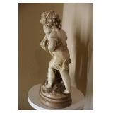 Vintage Victorian Home Decor Accent Cherub Pedestal Table Plant Stand, Greek Children Statue By Marwal Inc.…