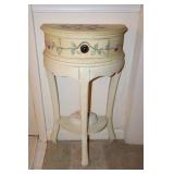 Vintage Victorian Home Accents Hand Painted Accent Table w/Drawer, Capodimonte Covered Dish...