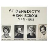 Large Framed St. Benedict’s High School Class of 1962 School Portraits...