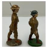 WWI Era Elastolin Germany Composition Toy Soldiers 3" & 3 3/4"