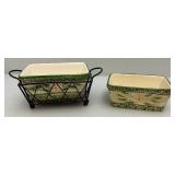 Misc. Temp-tations Presentable Ovenware By Tara  Small Casserole Dishes Some With Wire Racks  Including  Old World Green & Christmas Pattern