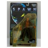 Misc. Action Figures Including SPAWN & Virus (NIB) Cards Beat Up A Little (Yellowing In Plastic Bubbles)