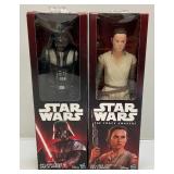 Misc. 12" STAR WARS Action FiguresIncluding Darth Vader, Rey & Dengar (NIB) Boxes Beat Up A Little