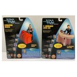 Misc. STAR TREK Warp Factor Series 2 Action Figures Including Captain Benjamin Sisko & More (NIB) Cards Beat Up A Little