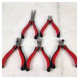 Hyper Tough Five Piece Pliers Set With Zipper Case Great Condition