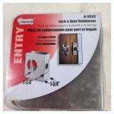 New Defender Security Lock & Door Reinforcer And Wright Screen & Storm Door Latch Black