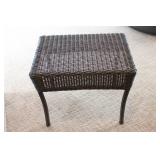 Set of 2 Wicker Side Tables - Gray and Brown - Indoor/Outdoor Use