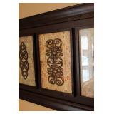 Framed Wall Art - Set of 3 Decorative Panels with Intricate Design