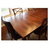 6-Piece Dining Table Set with 4 Wooden Chairs and 2 Upholstered Chairs