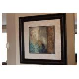 Framed Contemporary Artwork - Abstract Floral Design