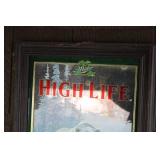 Framed High Life Bear Artwork by Zoellick - Vintage Miller Advertising