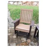 Set of 2 Outdoor Patio Rocking Chairs and Side Table