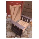 Set of 2 Outdoor Patio Rocking Chairs and Side Table