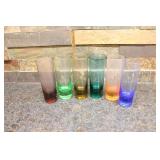 Set of 6 Colorful Vintage Shot Glasses