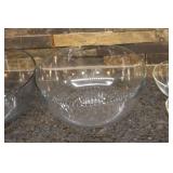 Set of 5 Clear Glass Mixing Bowls - 2 Large and 3 Small